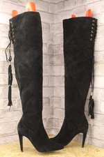 BLACK SUEDE STILETTO HIGH HEEL