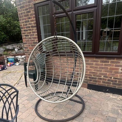 Grey hanging egg chair swing - egg,