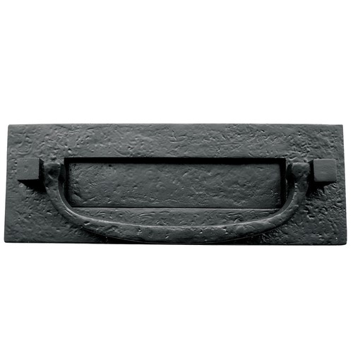 Letterplate with knocker black - letterplate,