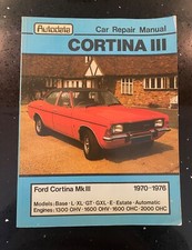 Autodata Cortina III 1970 1976 Car Repair Manual Book