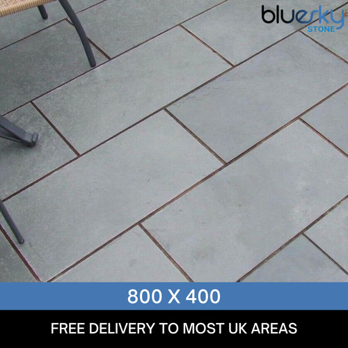 Grey slate paving patio slabs - slate,