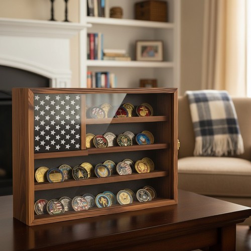 Challenge coin display case - challenge,
