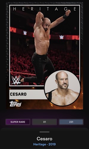 2019 topps slam digital cesaro - slam,