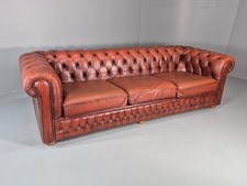 Three Seater Red Leather