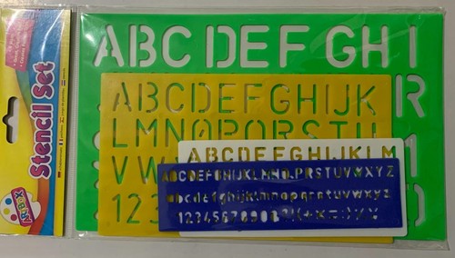 Stencil set alphabet x - alphabet, 4