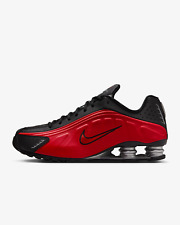 Nike Shox R4 Uomo Scarpe IN University Rosso/Nero/Metallico Argento Sportive