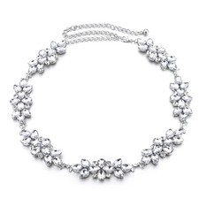 Women Vintage Rhinestone Retro Waist Charm Waistband Chain Belt