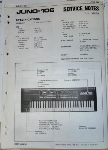 Roland juno 106 - roland, keyboard