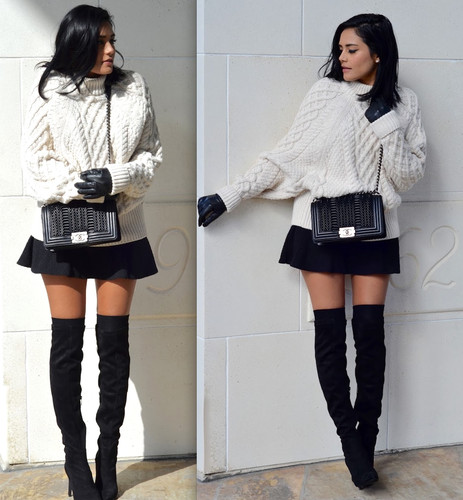 Zara black over - black, knee