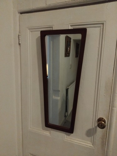 Midcentury teak wall mirror - teak,
