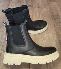 Bionica Drina Chelsea Leather Boots for Women Black Size 10 Nwob