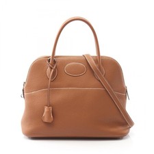 HERMES Bolide 31 shoulder Handbag B 073419CK Taurillon Clemence Gold Used SHW