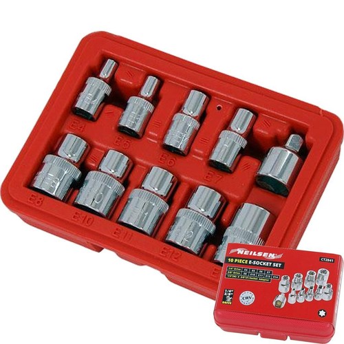 Neilsen 10pc torx - socket, set