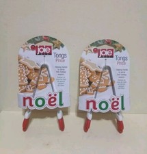 2 X JOIE NOEL Kitchen TONGS