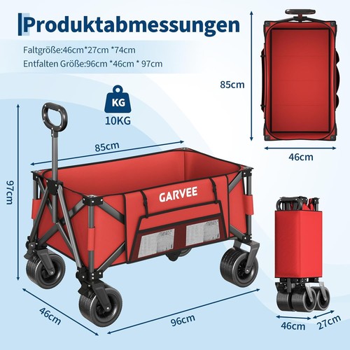 Large foldable wagon - wagon, with