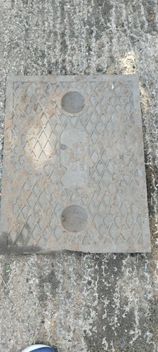Cast iron manhole cover 20x26 - iron,