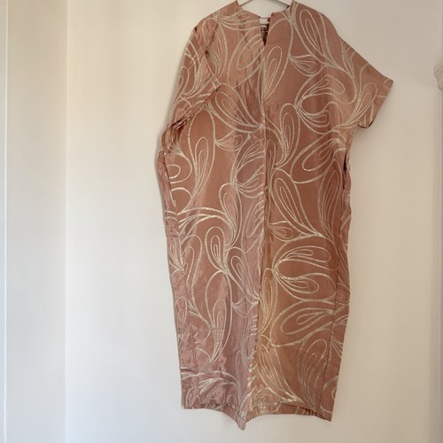 Pink silver thread - pink, kaftan