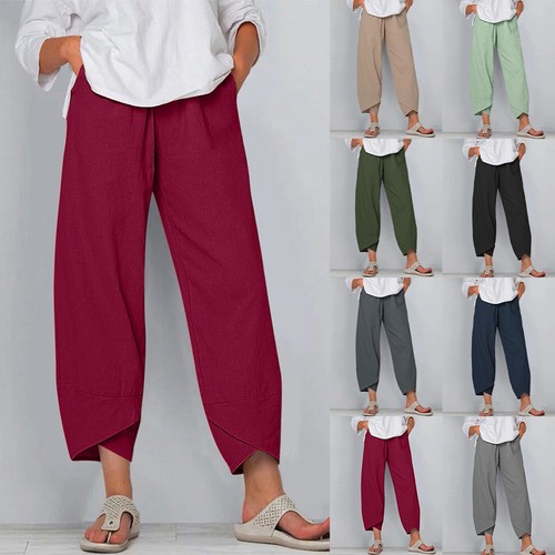 Womens ladies cotton linen - cotton,