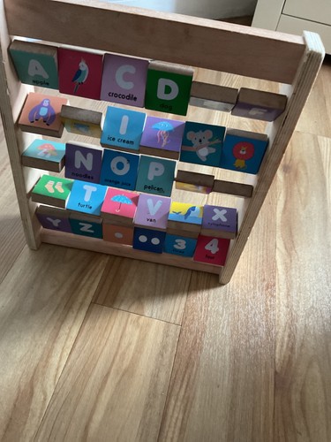Wooden flip alphabet - wooden,