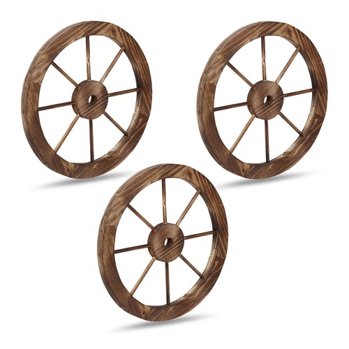 Wooden wagon wheel - , rustic
