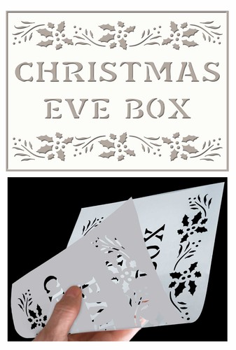 Christmas eve box stencil - eve,
