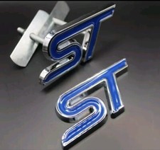 Front Grille ST Line Badge For Ford Focus Fiesta Mondeo Escape Puma Blue BLACK