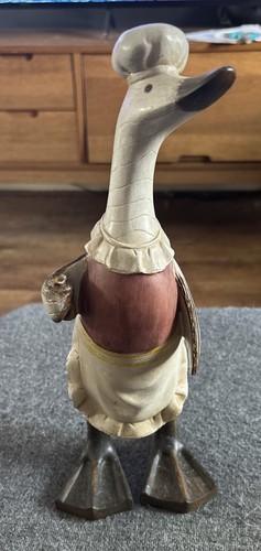Wooden goose ornament - goose,