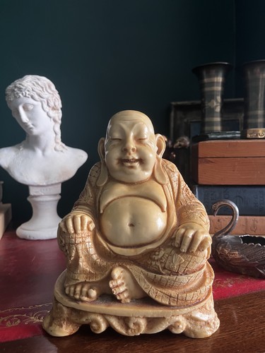 Vintage large laughing buddha - vintage,
