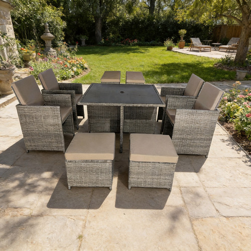 Seater rattan cube dining - 8,