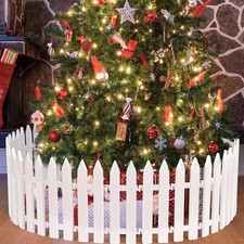 25PCS Plastic Picket Fence Christmas Trees Decorating for Xmas Tree Home Wedding
