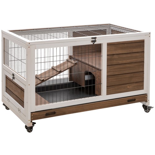 Pawhut rabbit cages guinea - rabbit, cages,