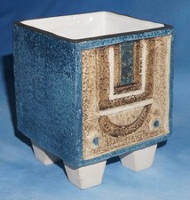Troika Pottery Cube Vase on