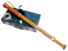 Very Nice! Hopf Bass Recorder, German Handle, 1A sound!