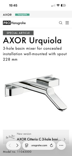 Hansgrohe axor urquiola chrome - axor,