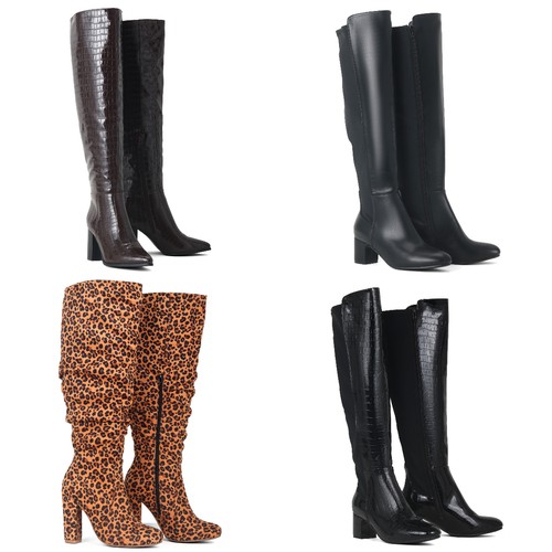 Women boots high heel flat - boots-high, heel&flat