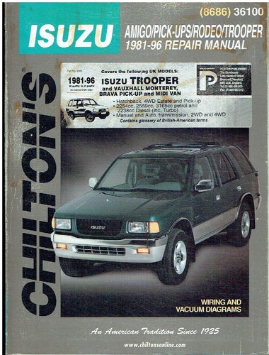 Isuzu trooper pickup - &,