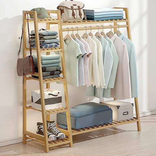 Wooden clothes rail - clothes,