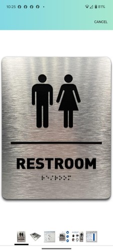 Unisex bathroom sign gds - bathroom, by