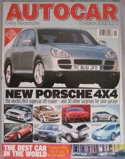 Autocar 13/3/2002 featuring