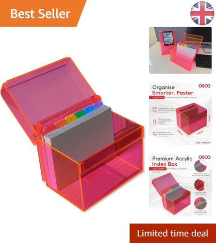 Compact neon acrylic index box - acrylic,