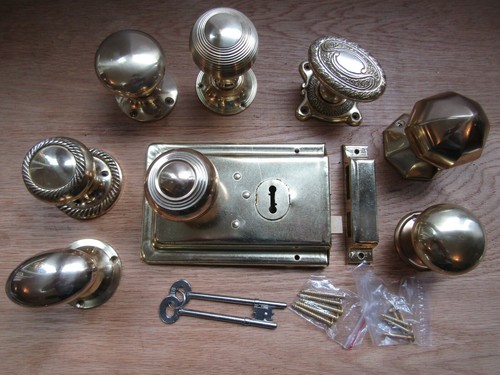 Solid brass door - rim, &