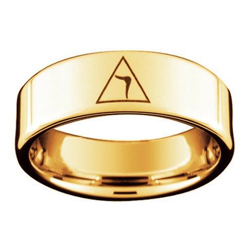 Gold tungsten masonic - masonic, rings