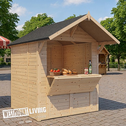 Wooden timber garden bar - wooden,