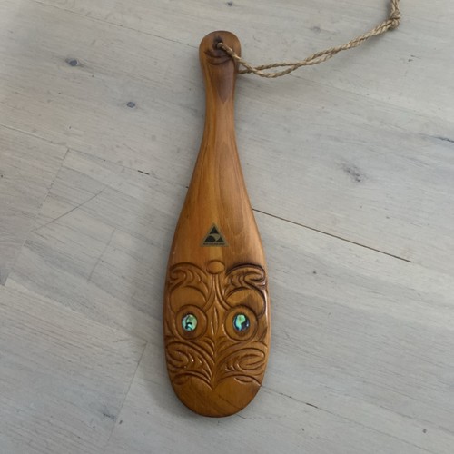 Carved wooden maori patu - wooden,