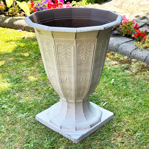 Large urn planter antique grey - urn,