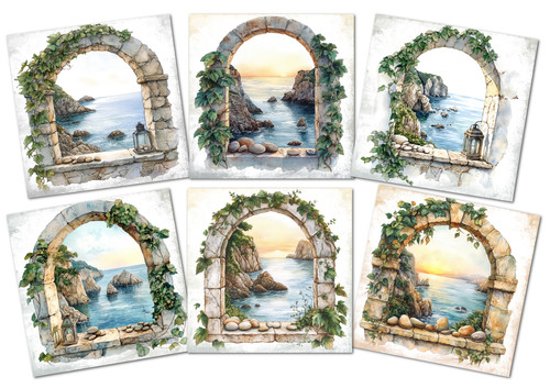 Stone arch sea - sea, windows