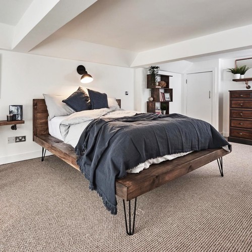 Solid wood bed - solid,