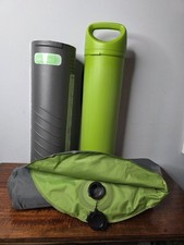 Rare The Original Aerobed Pakmat Inflatable Mattress That Compact In Cylinder