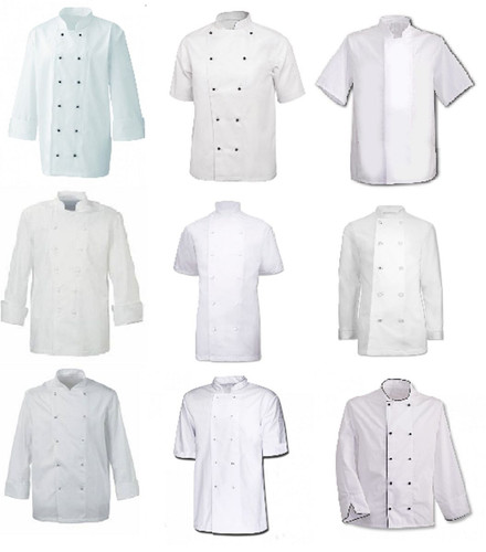 White chefs jackets full - white,