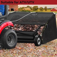 42" Tow Behind Lawn Sweeper Leaf Collector Sweeper for Lawn 20 Cu FT Capacity